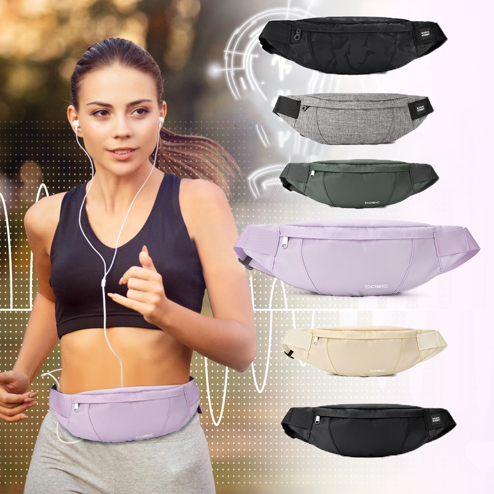 Running Gear For - Fashion Running Waist Bag Waterproof Sports