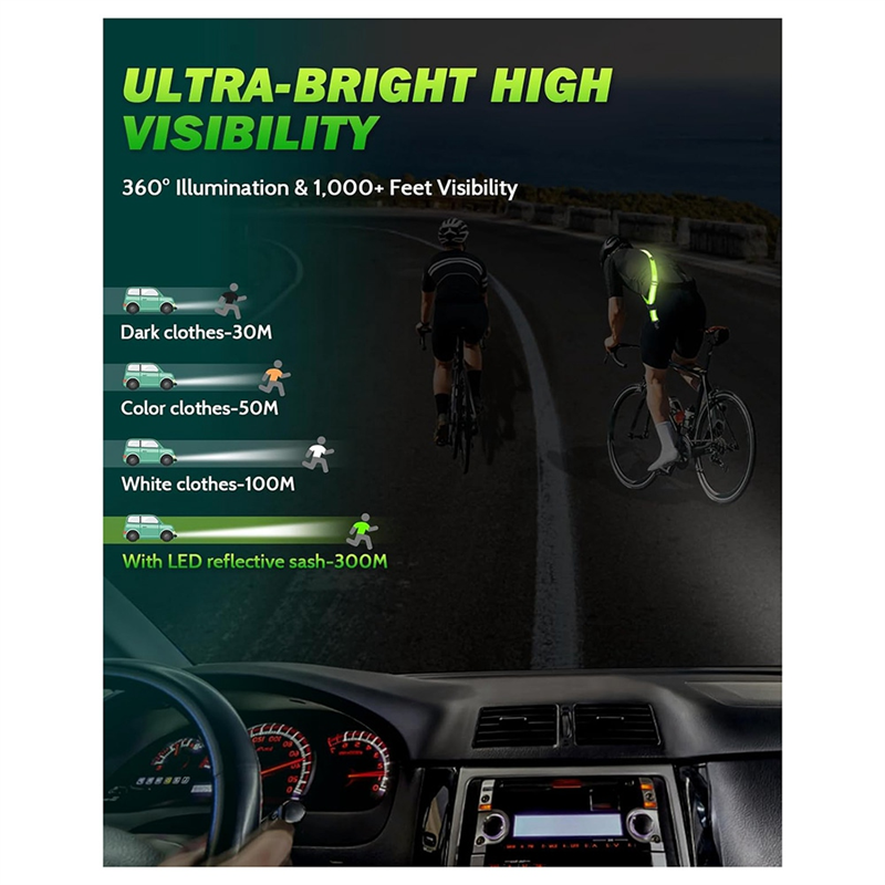 High And Running Gear - NEW-LED Reflective Belt Sash With Phone