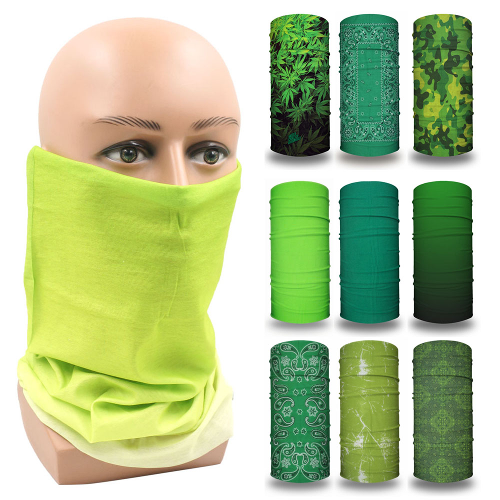 Green Face Bandanas Cover Hiki - Running Gear Green review and price