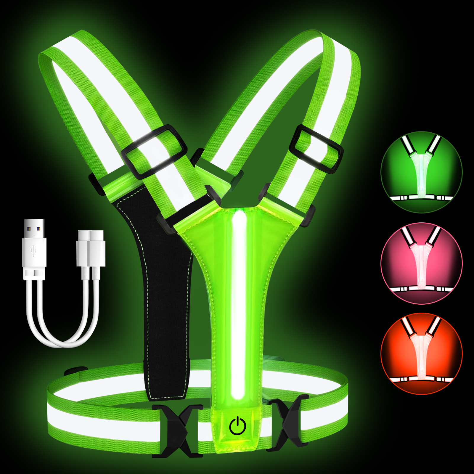 Adjustable LED Reflective Vest - Running Gear For Winter review and price