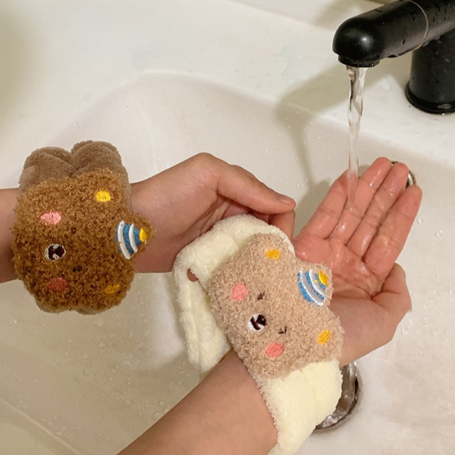 1Pair Cartoon Bear Face Wash H - Sweat Band Wrist review and price