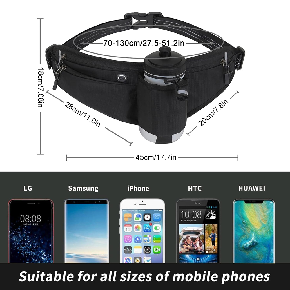 1PCS Fanny Pack with Water Bot - Running Gear Water review and price